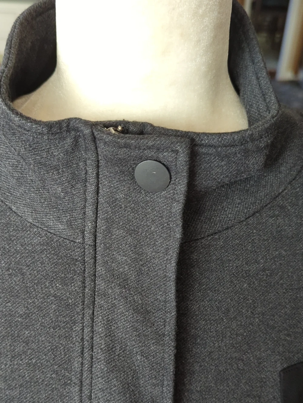 Cabi Love Carol Flight Moto Mesh Back Belted Utility Jacket High Neck Sz XL